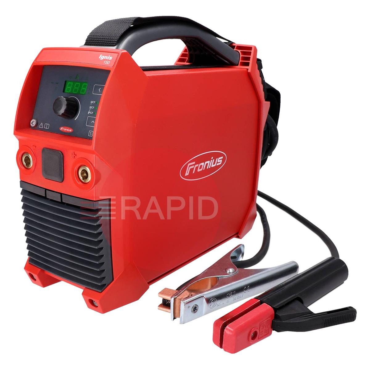 4,075,245,850  Fronius - Ignis 150 Set EFMMA Arc Welder With MMA Leads & Site Carry Case, 230v 1 Phase